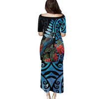 Tui Bird Kakabeak New Zealand Family Matching Puletasi and Hawaiian Shirt Clianthus Galaxy Maori Koru Pattern LT22 - Polynesian Pride
