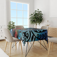 Tui Bird Kakabeak New Zealand Tablecloth Clianthus Galaxy Maori Koru Pattern