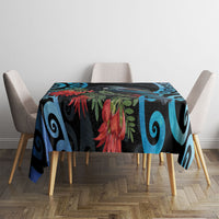 Tui Bird Kakabeak New Zealand Tablecloth Clianthus Galaxy Maori Koru Pattern
