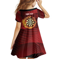 Personalised Darts New Zealand Family Matching Mermaid Dress and Hawaiian Shirt Silver Fern Red Color LT22 - Polynesian Pride