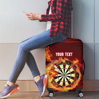 Personalised Darts New Zealand Luggage Cover Silver Fern Red Color