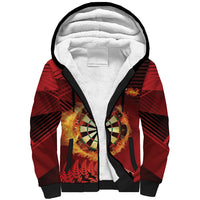 Personalised Darts New Zealand Sherpa Hoodie Silver Fern Red Color LT22 Unisex Red - Polynesian Pride