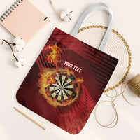 Personalised Darts New Zealand Tote Bag Silver Fern Red Color