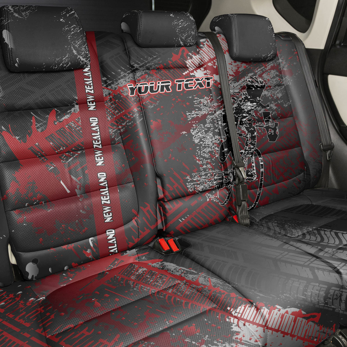 Personalised Cycling New Zealand Back Car Seat Cover Aotearoa Pride Sportswear