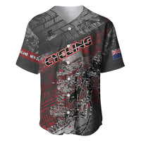 Personalised Cycling New Zealand Baseball Jersey Aotearoa Pride Sportswear LT22 Red - Polynesian Pride