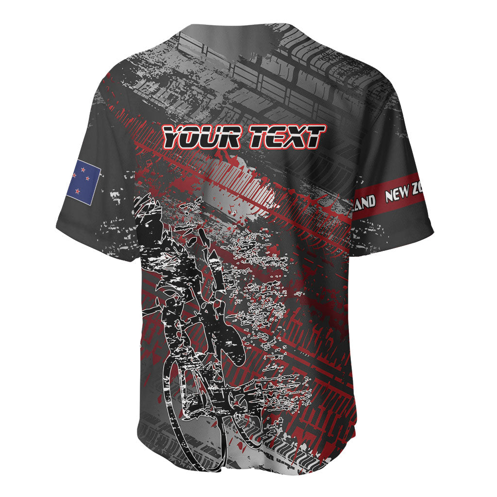 Personalised Cycling New Zealand Baseball Jersey Aotearoa Pride Sportswear LT22 - Polynesian Pride