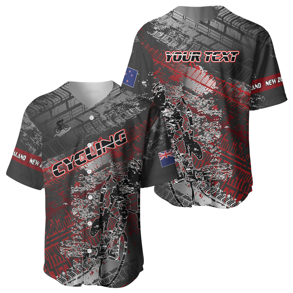 Personalised Cycling New Zealand Baseball Jersey Aotearoa Pride Sportswear LT22 - Polynesian Pride