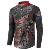 Personalised Cycling New Zealand Button Sweatshirt Aotearoa Pride Sportswear LT22 - Polynesian Pride