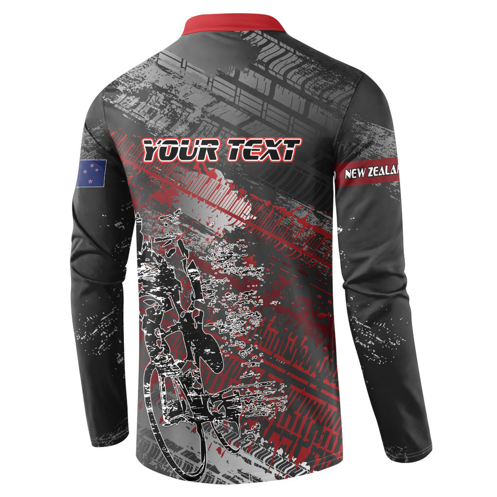 Personalised Cycling New Zealand Button Sweatshirt Aotearoa Pride Sportswear LT22 - Polynesian Pride