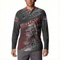 Personalised Cycling New Zealand Button Sweatshirt Aotearoa Pride Sportswear LT22 - Polynesian Pride