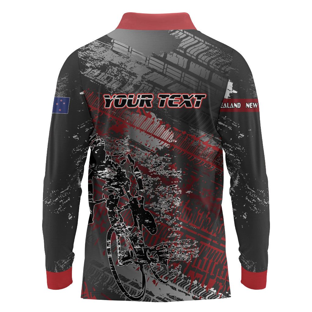 Personalised Cycling New Zealand Long Sleeve Polo Shirt Aotearoa Pride Sportswear LT22 - Polynesian Pride