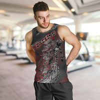 Personalised Cycling New Zealand Men Tank Top Aotearoa Pride Sportswear LT22 Red - Polynesian Pride