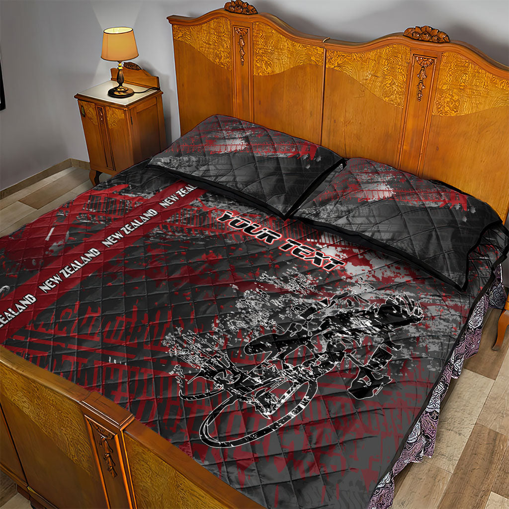Personalised Cycling New Zealand Quilt Bed Set Aotearoa Pride Sportswear