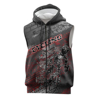 Personalised Cycling New Zealand Sleeveless Zip Hoodie Aotearoa Pride Sportswear LT22 Red - Polynesian Pride
