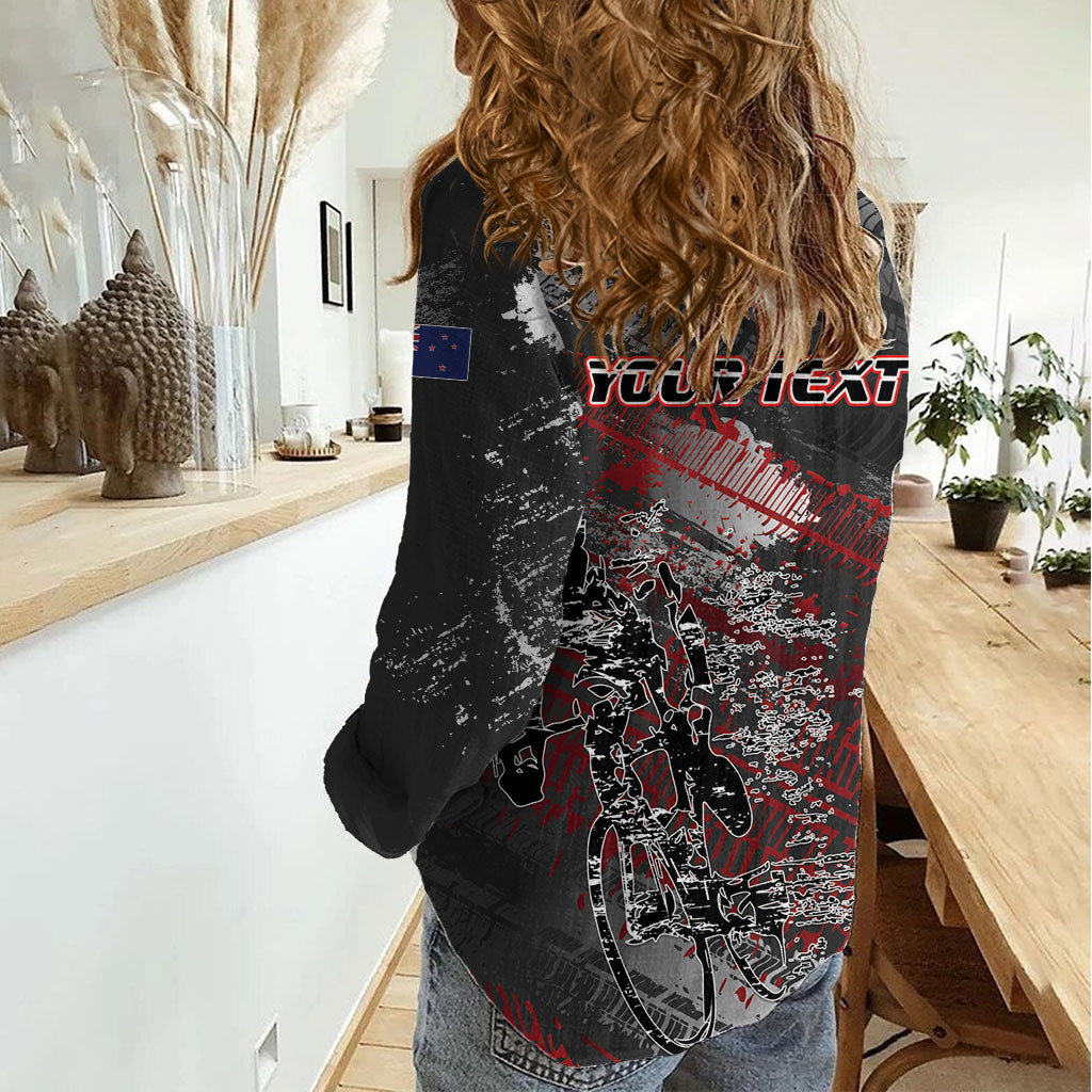 Personalised Cycling New Zealand Women Casual Shirt Aotearoa Pride Sportswear LT22 - Polynesian Pride