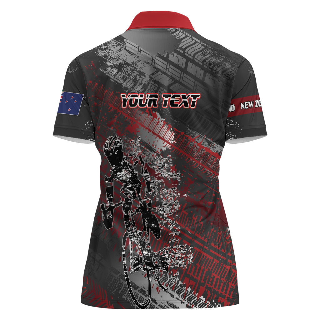 Personalised Cycling New Zealand Women Polo Shirt Aotearoa Pride Sportswear LT22 - Polynesian Pride