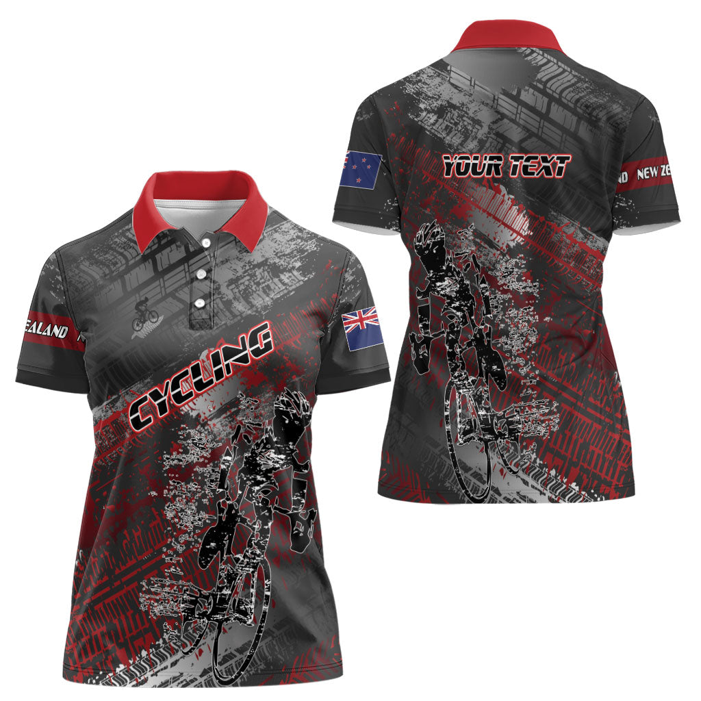 Personalised Cycling New Zealand Women Polo Shirt Aotearoa Pride Sportswear LT22 - Polynesian Pride