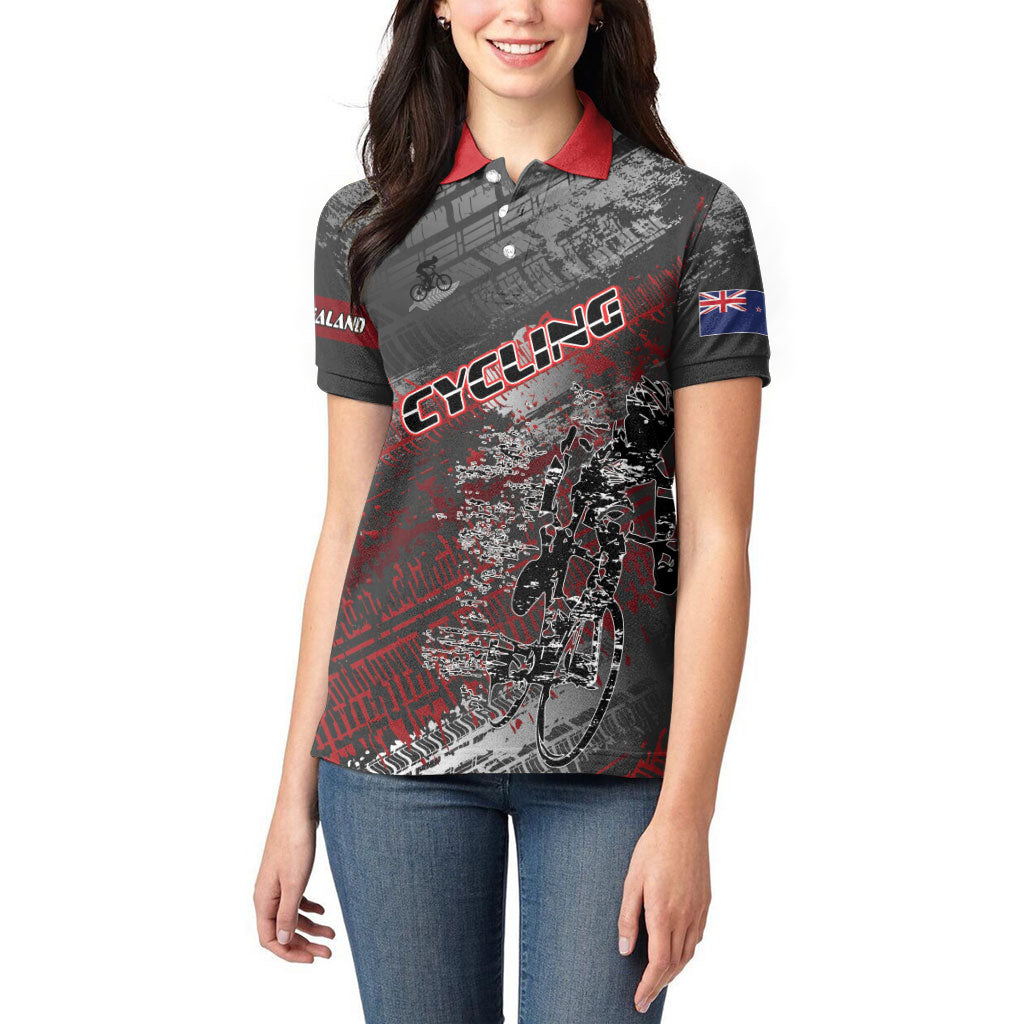 Personalised Cycling New Zealand Women Polo Shirt Aotearoa Pride Sportswear LT22 - Polynesian Pride