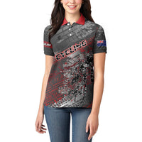 Personalised Cycling New Zealand Women Polo Shirt Aotearoa Pride Sportswear LT22 - Polynesian Pride