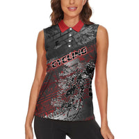 Personalised Cycling New Zealand Women Sleeveless Polo Shirt Aotearoa Pride Sportswear LT22 - Polynesian Pride