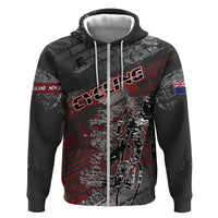 Personalised Cycling New Zealand Zip Hoodie Aotearoa Pride Sportswear LT22 Zip Hoodie Red - Polynesian Pride