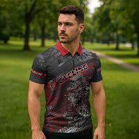 Personalised Cycling New Zealand Zipper Polo Shirt Aotearoa Pride Sportswear LT22 - Polynesian Pride