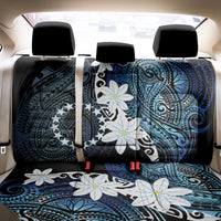 Cook Islands Maori Language Week Back Car Seat Cover Tiare Maori Kuki Airani Blue Pattern LT22 - Polynesian Pride