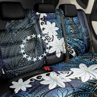Cook Islands Maori Language Week Back Car Seat Cover Tiare Maori Kuki Airani Blue Pattern LT22 - Polynesian Pride