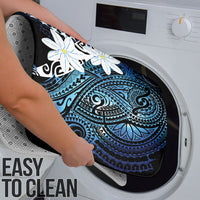 Cook Islands Maori Language Week Bathroom Set Tiare Maori Kuki Airani Blue Pattern LT22 - Polynesian Pride
