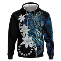Cook Islands Maori Language Week Hoodie Tiare Maori Kuki Airani Blue Pattern LT22 Pullover Hoodie Blue - Polynesian Pride