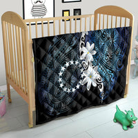 Cook Islands Maori Language Week Quilt Tiare Maori Kuki Airani Blue Pattern LT22 - Polynesian Pride