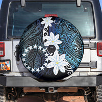 Cook Islands Maori Language Week Spare Tire Cover Tiare Maori Kuki Airani Blue Pattern LT22 Blue - Polynesian Pride