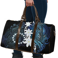 Cook Islands Maori Language Week Travel Bag Tiare Maori Kuki Airani Blue Pattern LT22 - Polynesian Pride