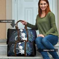 Cook Islands Maori Language Week Travel Bag Tiare Maori Kuki Airani Blue Pattern LT22 - Polynesian Pride