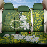 Cook Islands Maori Language Week Back Car Seat Cover Tiare Maori Kuki Airani Green Pattern LT22 One Size Green - Polynesian Pride