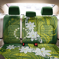 Cook Islands Maori Language Week Back Car Seat Cover Tiare Maori Kuki Airani Green Pattern LT22 - Polynesian Pride