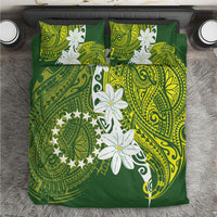 Cook Islands Maori Language Week Bedding Set Tiare Maori Kuki Airani Green Pattern LT22 Green - Polynesian Pride