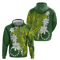 Cook Islands Maori Language Week Hoodie Tiare Maori Kuki Airani Green Pattern LT22 - Polynesian Pride