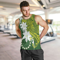 Cook Islands Maori Language Week Men Tank Top Tiare Maori Kuki Airani Green Pattern LT22 Green - Polynesian Pride