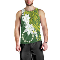 Cook Islands Maori Language Week Men Tank Top Tiare Maori Kuki Airani Green Pattern LT22 - Polynesian Pride