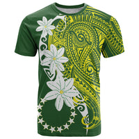 Cook Islands Maori Language Week T Shirt Tiare Maori Kuki Airani Green Pattern LT22 Green - Polynesian Pride