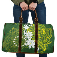 Cook Islands Maori Language Week Travel Bag Tiare Maori Kuki Airani Green Pattern LT22 Green - Polynesian Pride