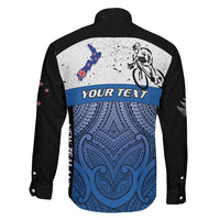 Personalised Cycling New Zealand Family Matching Long Sleeve Bodycon Dress and Hawaiian Shirt Aotearoa Map Fern Maori Pattern LT22 - Polynesian Pride