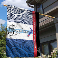 Personalised Cycling New Zealand Garden Flag Aotearoa Map Fern Maori Pattern LT22 - Polynesian Pride