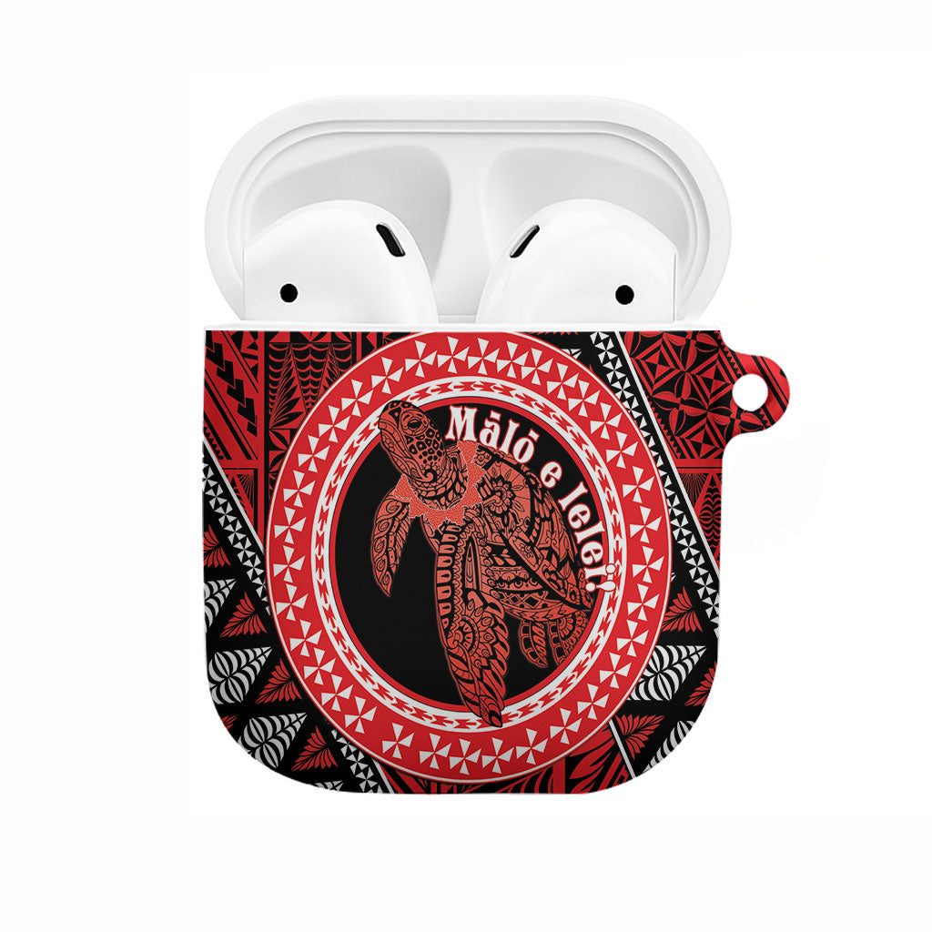 Tonga Language Week AirPods Case Heilala Turtle Malo E Lelei LT22 Red - Polynesian Pride