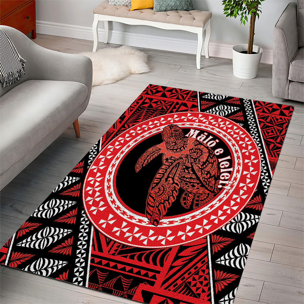 Tonga Language Week Area Rug Heilala Turtle Malo E Lelei LT22 - Polynesian Pride