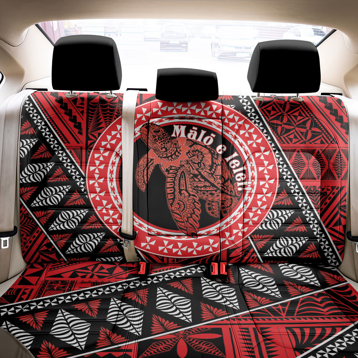 Tonga Language Week Back Car Seat Cover Heilala Turtle Malo E Lelei LT22 - Polynesian Pride