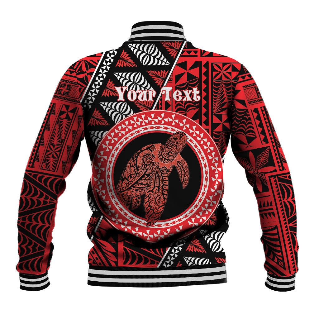 Personalised Tonga Language Week Baseball Jacket Heilala Turtle Malo E Lelei LT22 - Polynesian Pride
