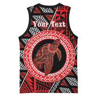 Personalised Tonga Language Week Basketball Jersey Heilala Turtle Malo E Lelei LT22 - Polynesian Pride
