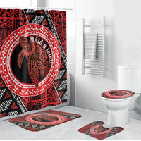 Tonga Language Week Bathroom Set Heilala Turtle Malo E Lelei LT22 Bathroom Set (4 pcs) Red - Polynesian Pride